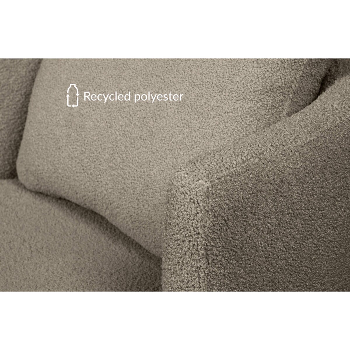 KONSIMO RAGGI Fotel obrotowy baranek ciemnobeżowy