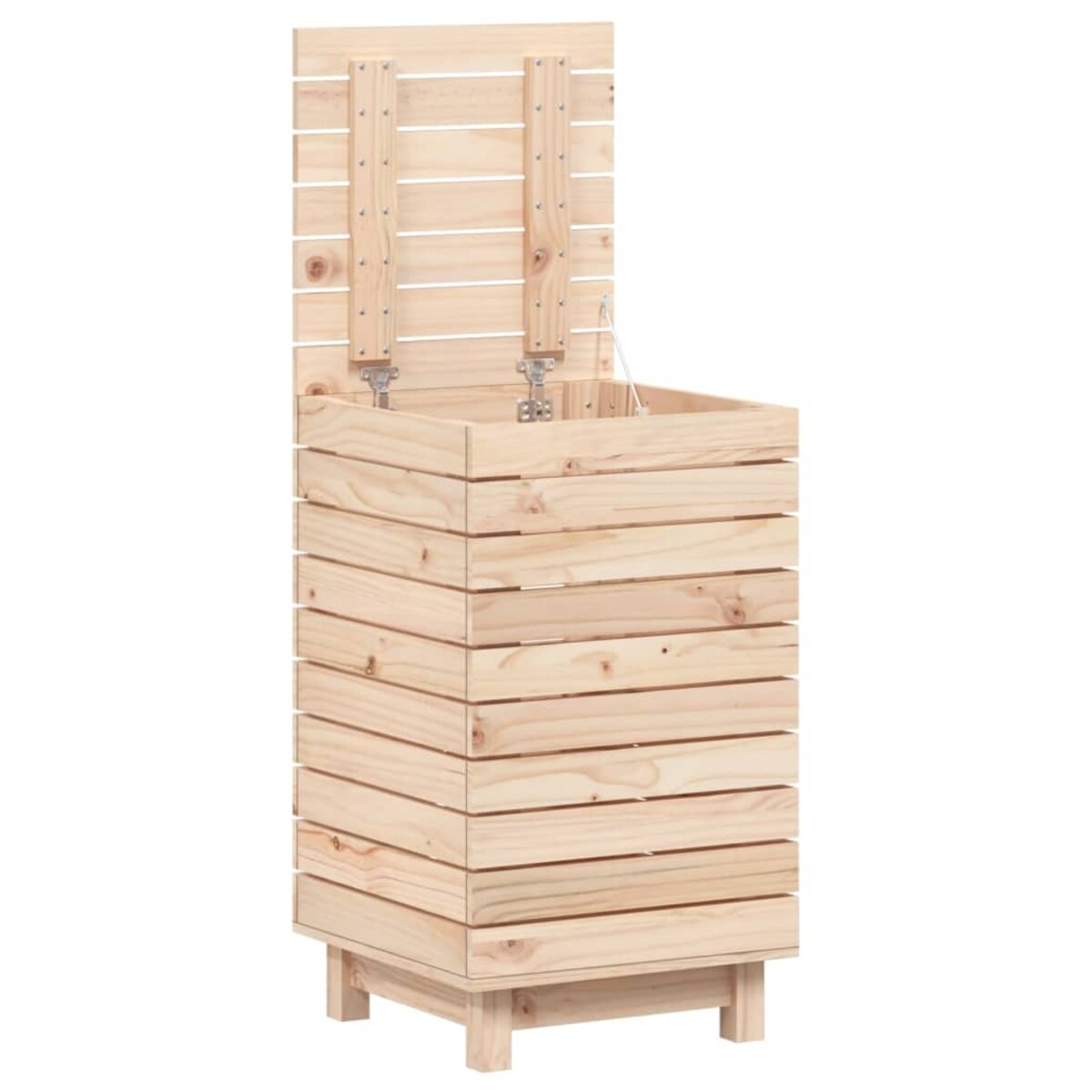 vidaXL Kosz na pranie, 44x44x76 cm, lite drewno sosnowe