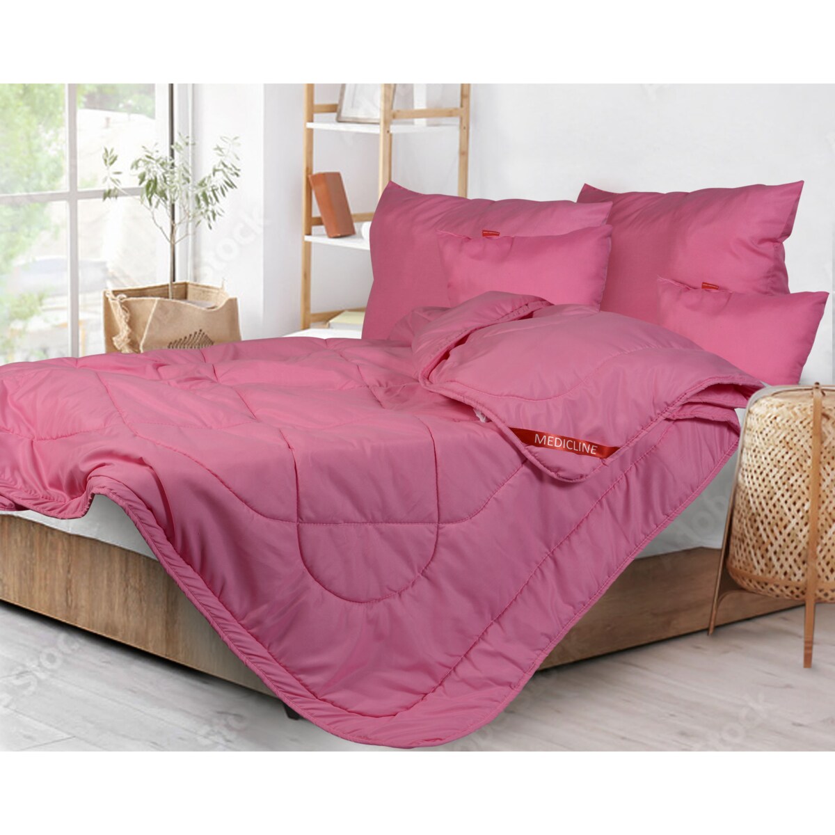 Kołdra Całoroczna 140X200 Cm Antyalergiczna Mikrofibra Silikon + Poduszka Zestaw