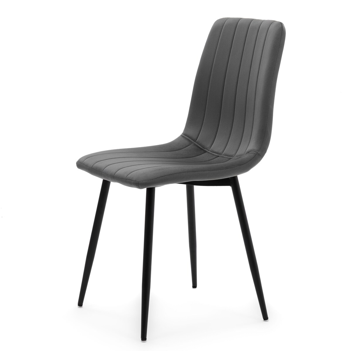 Krzesło tapicerowane do salonu jadalni GELA szary welur