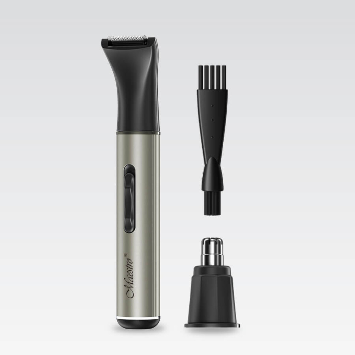Trymer do brody i włosów na głowie w nosie uszach zestaw trymerów 2w1 USB C MAESTRO