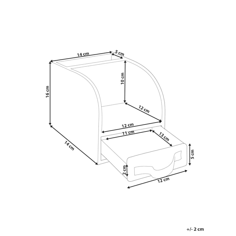 Organizer na dokumenty z szufladą rattanowy jasny MALPELO