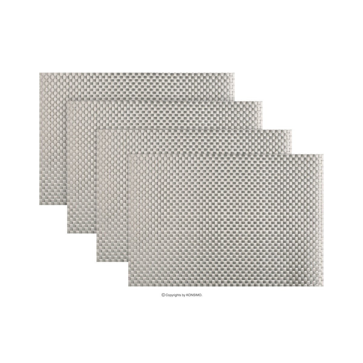 Konsimo ESELLA Zestaw podkładek 4szt., srebrny