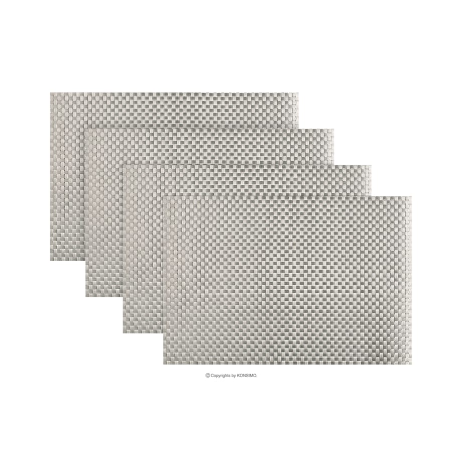 Konsimo ESELLA Zestaw podkładek 4szt., srebrny