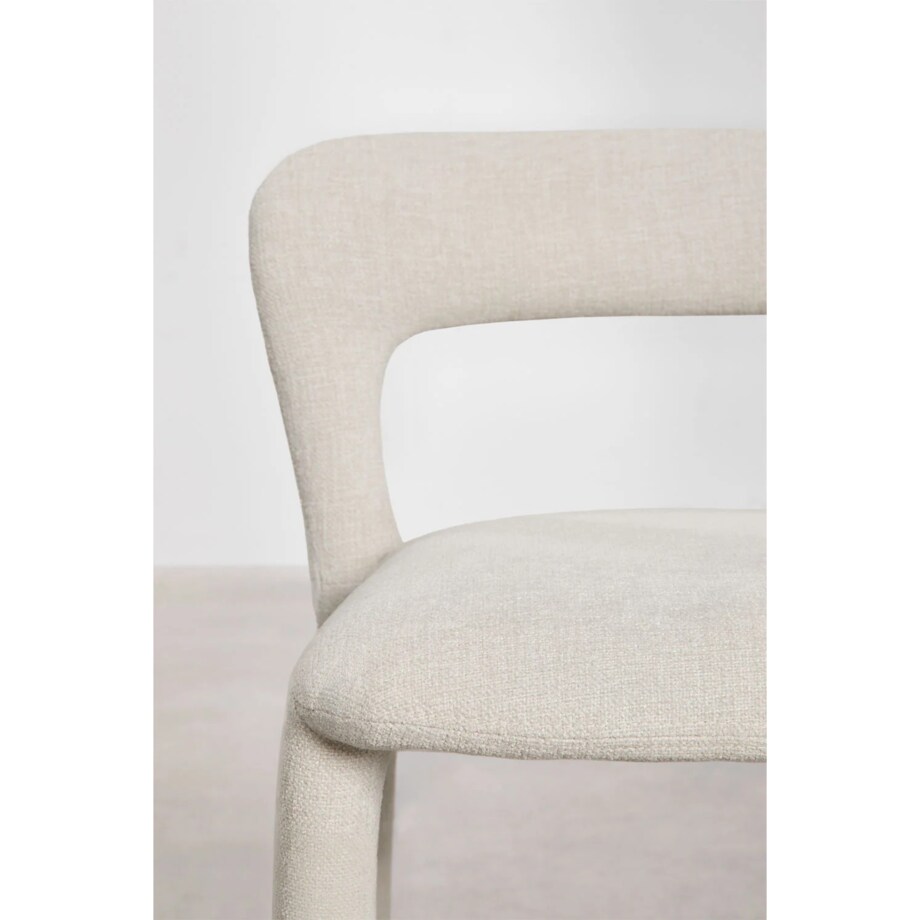 Krzesło barowe tapicerowane, brudna biel, Brussells ↑75 cm