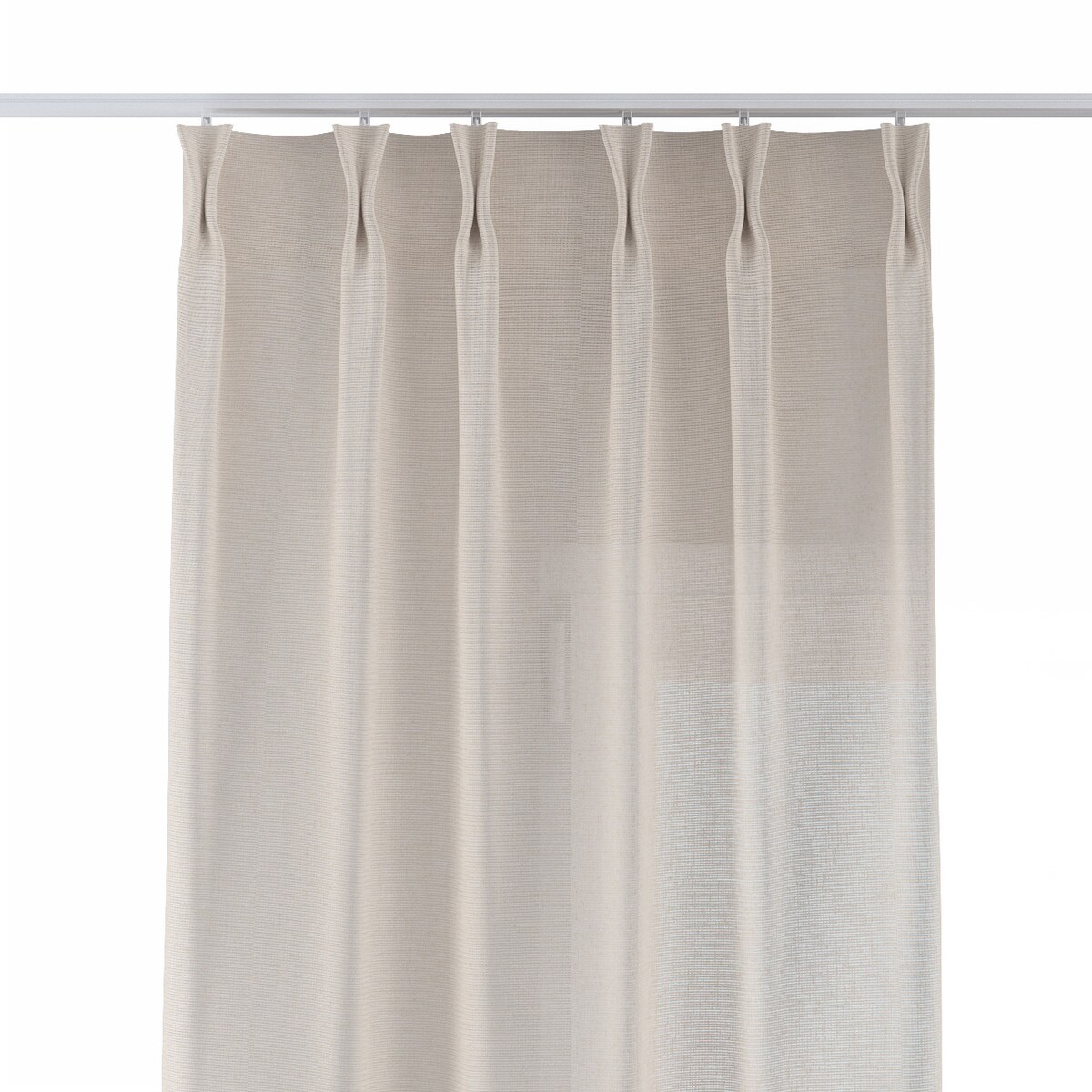 Zasłona na haczykach flex podwójnych 130x260 beżowy