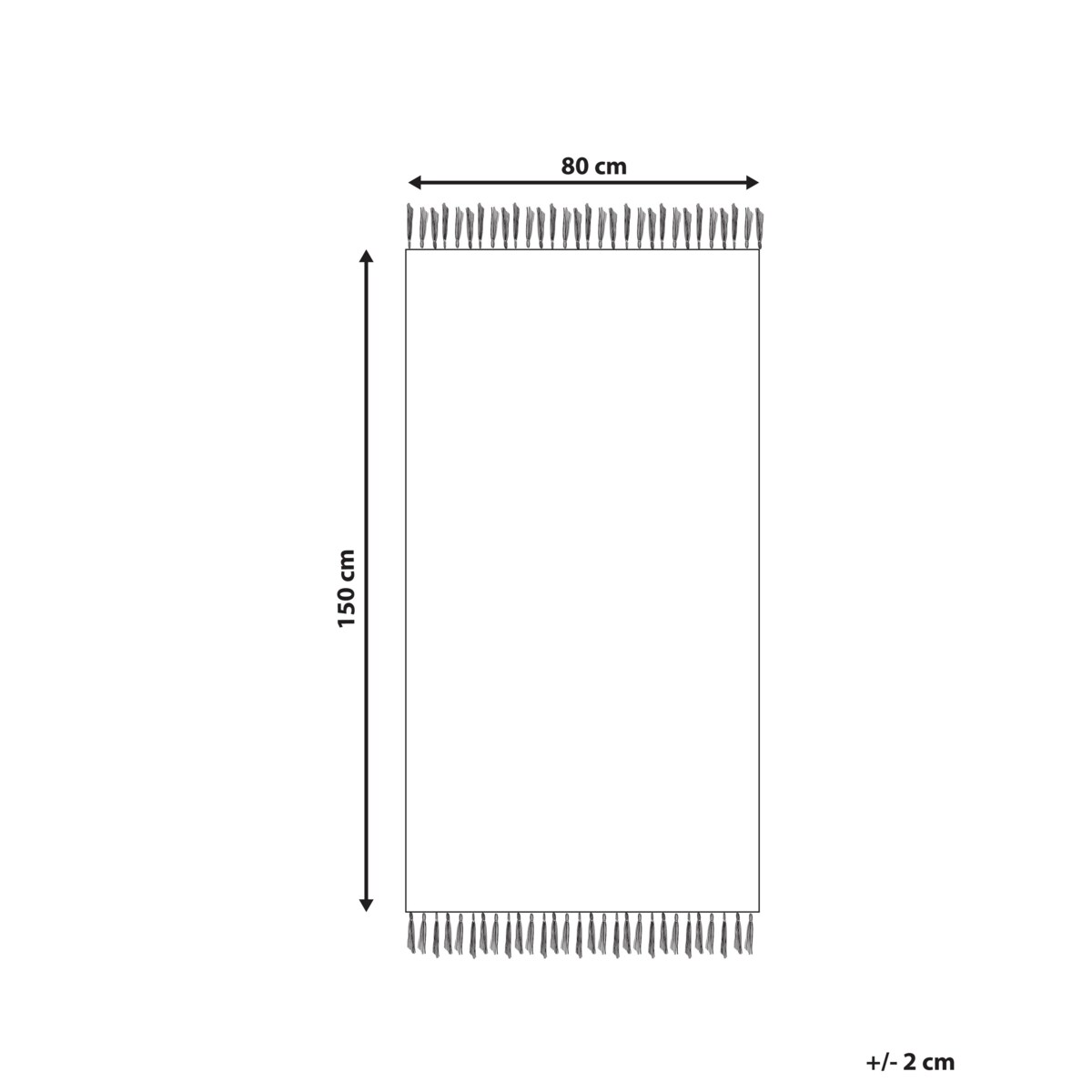 Dywan bawełniany 80 x 150 cm beżowy HAKKARI