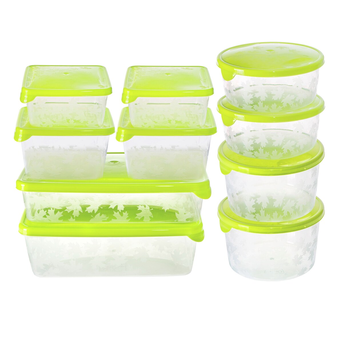 Zestaw Pojemników Plastikowych Do Żywności 10 Szt Pojemniki Zielony