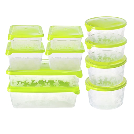 Zestaw Pojemników Plastikowych Do Żywności 10 Szt Pojemniki Zielony