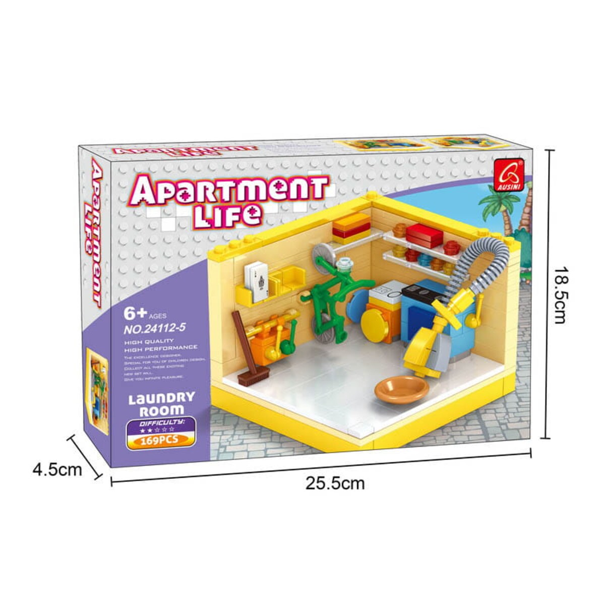 PRALNIA - mini pokoik z klocków - Ausini - 169 elementów