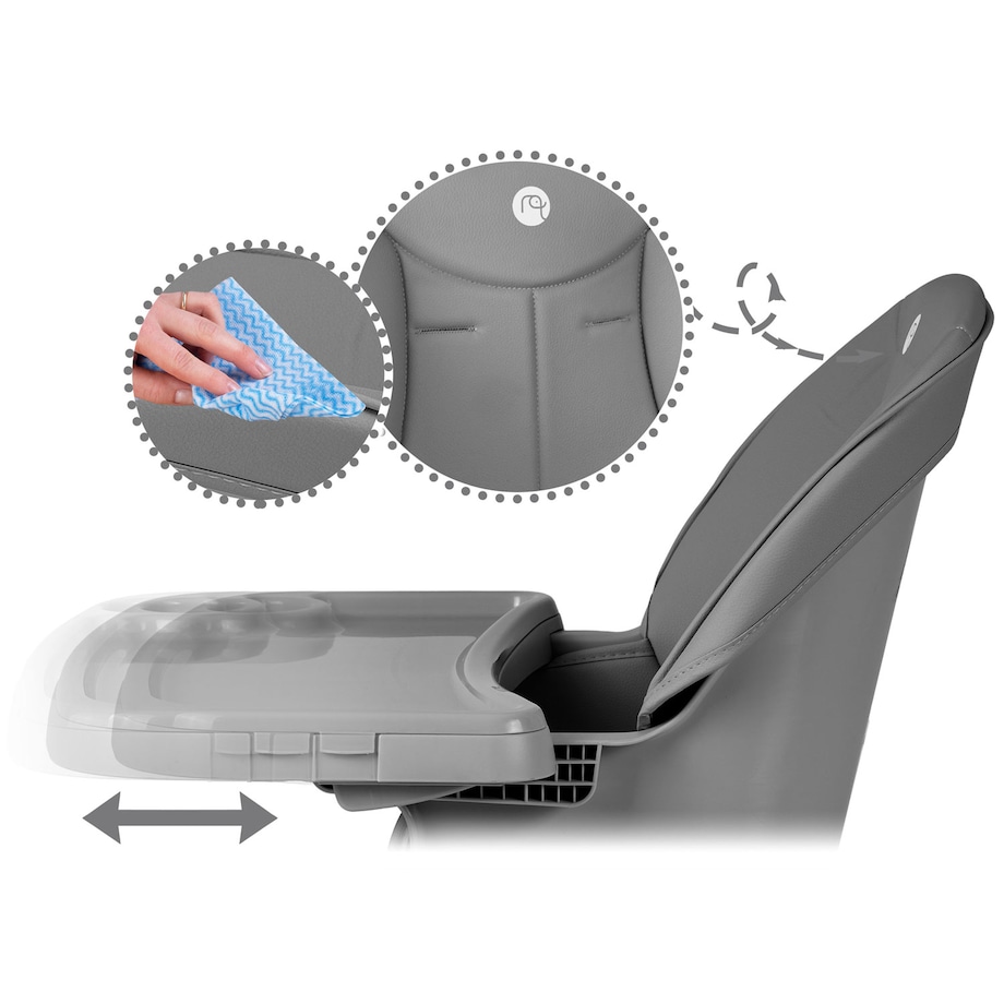 Krzesełko do karmienia dla dzieci regulowane fotelik Nukido