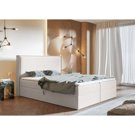 Łóżko kontynentalne FOX 9 160x200- ecru