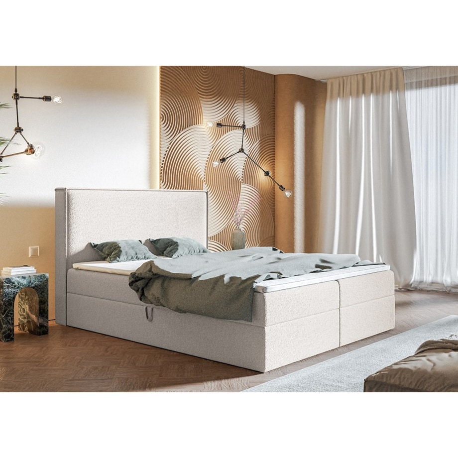 Łóżko kontynentalne FOX 9 160x200- ecru