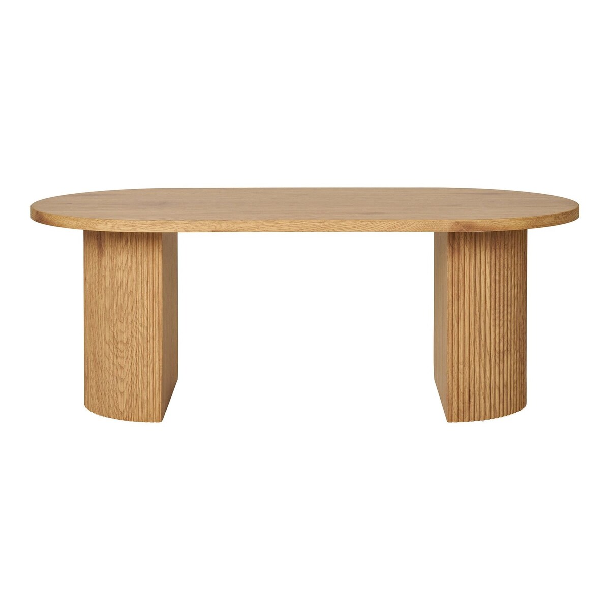 Stolik kawowy 45x120x60 cm SNADAFF-2 owalny, naturalny kolor