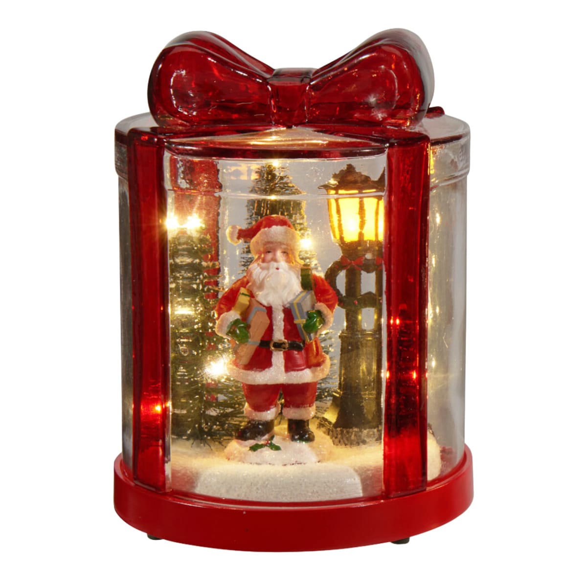 Szklane pudełko prezentowe z podświetleniem LED, 13 x 13 x 17 cm