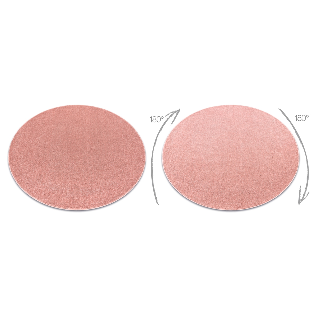 Dywan ETON PLUS koło pudrowy róż koło 150 cm