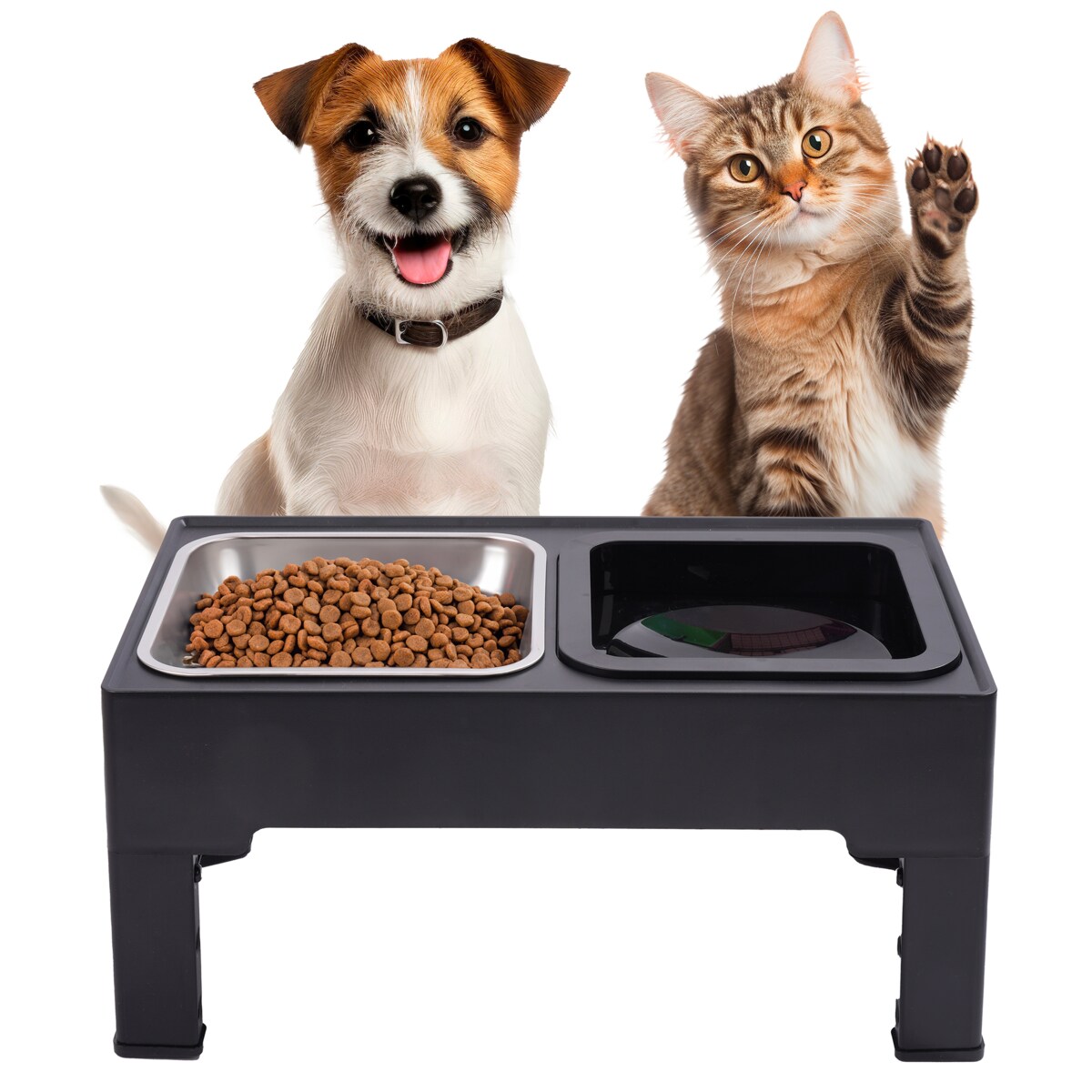 Zestaw 3 Misek Z Regulacją Wysokości Dla Zwierząt Nierozlewające Kot Pies