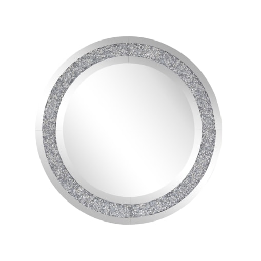 Okrągłe lustro ścienne ø 70 cm srebrne ERBRAY
