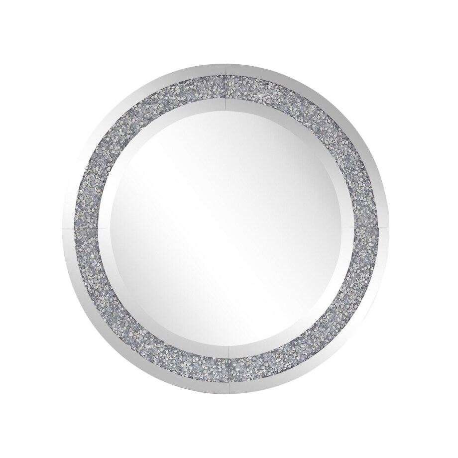 Okrągłe lustro ścienne ø 70 cm srebrne ERBRAY