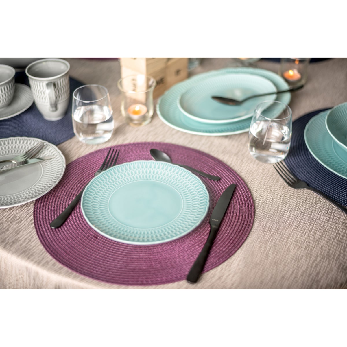 Talerz płytki 21 cm Sofia Lazurowa LB05