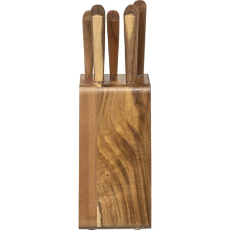 Komplet noży kuchennych w drewnianym stojaku 36,3x15,2x11,3 cm KOMELEK