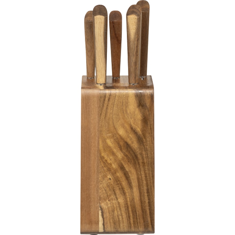 Komplet noży kuchennych w drewnianym stojaku 36,3x15,2x11,3 cm KOMELEK