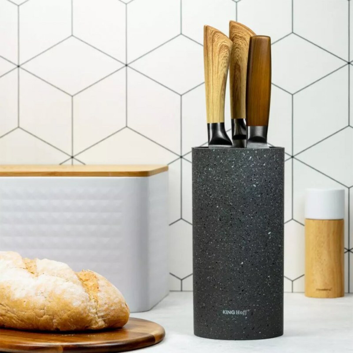 Uniwersalny stojak na noże do noży szary KINGHOFF