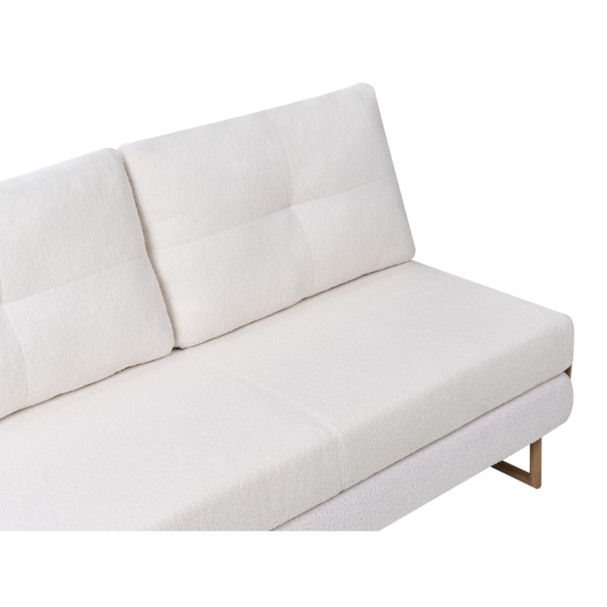 Sofa rozkładana dla 3 osób JERSLEV Boucle Złamana biel