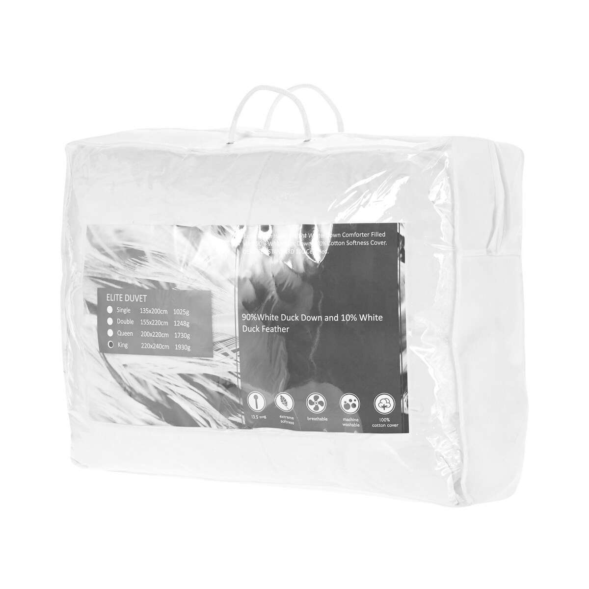 Kołdra puchowa bardzo ciepła 240 x 220 cm HARAMOSH