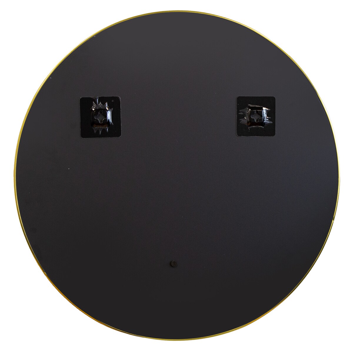 Lustro Okrągłe Ścienne 55 CM Loft Metalowa Rama Złote