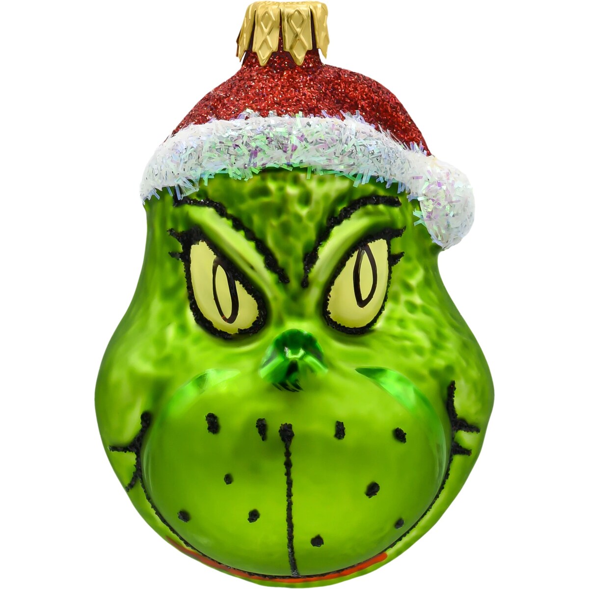 Bombka choinkowa: Grinch z czapką Mikołaja