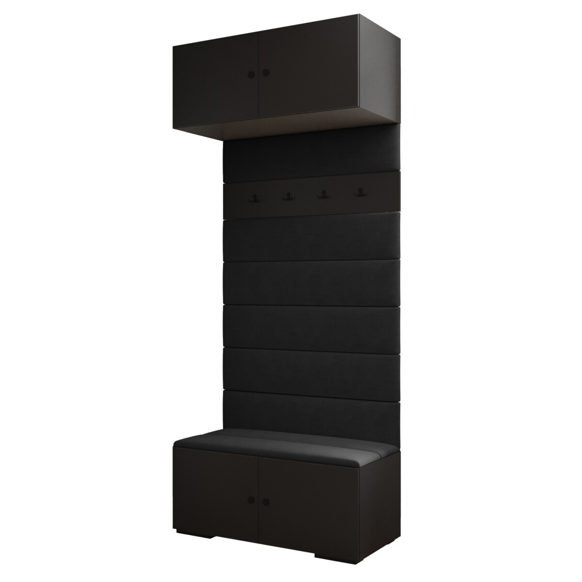 Garderoba do przedpokoju INOVA 2 czarny+czarny+manila18