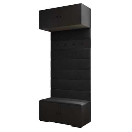 Garderoba do przedpokoju INOVA 2 czarny+czarny+manila18