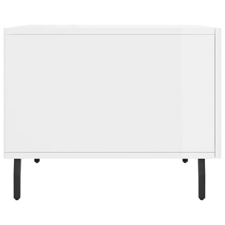 vidaXL Stolik kawowy, biały o wysokim połysku, 50x50x40 cm