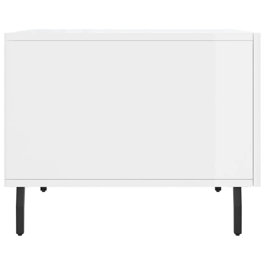 vidaXL Stolik kawowy, biały o wysokim połysku, 50x50x40 cm