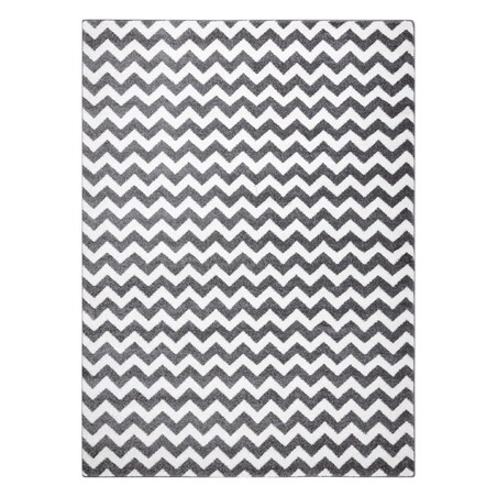 Dywan SKETCH - F561 szaro/biały - Zygzak 140x190 cm