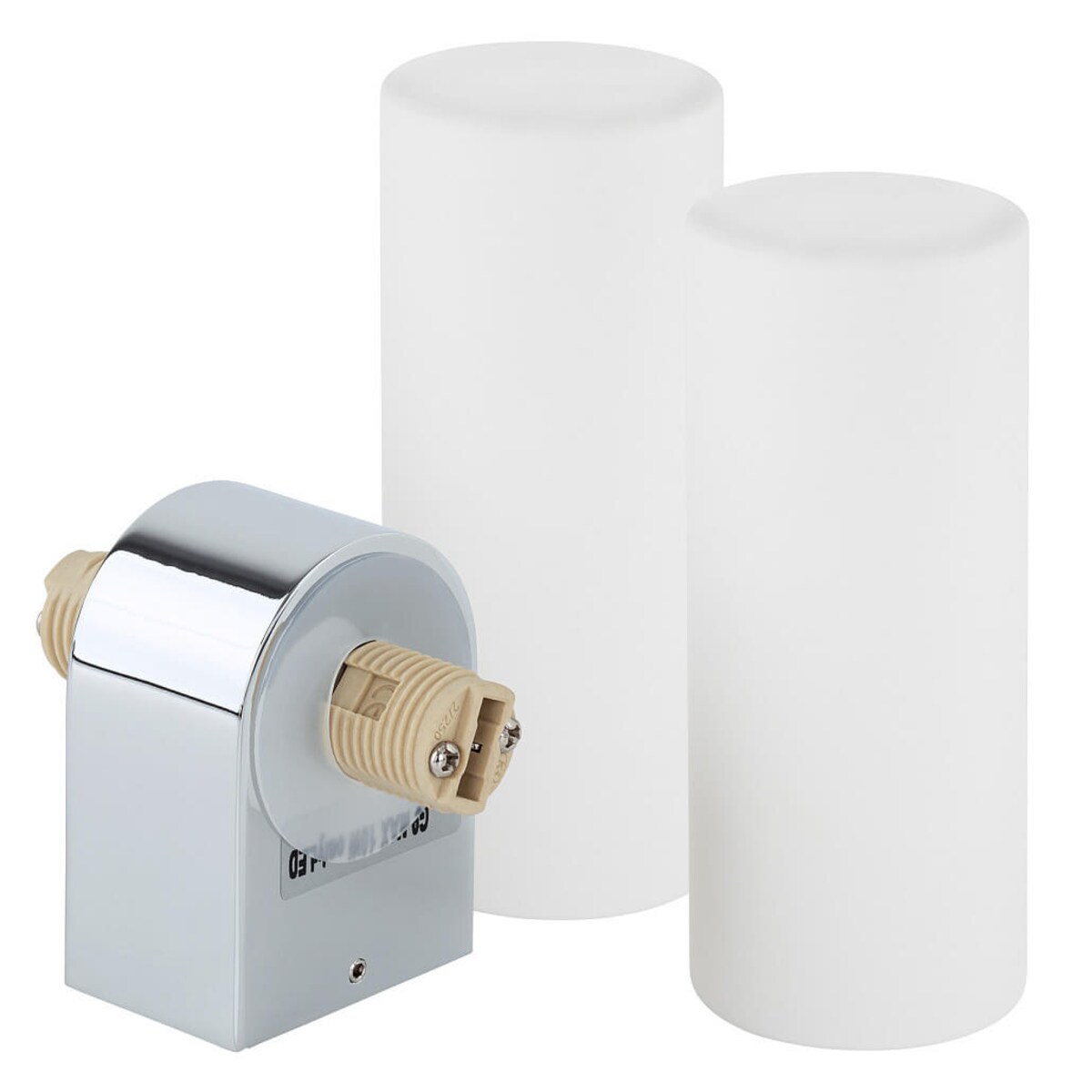 Kinkiet na ścianę góra-dół Natalie 10726 Nowodvorski IP44 tuba szklany metalowy biały chrom