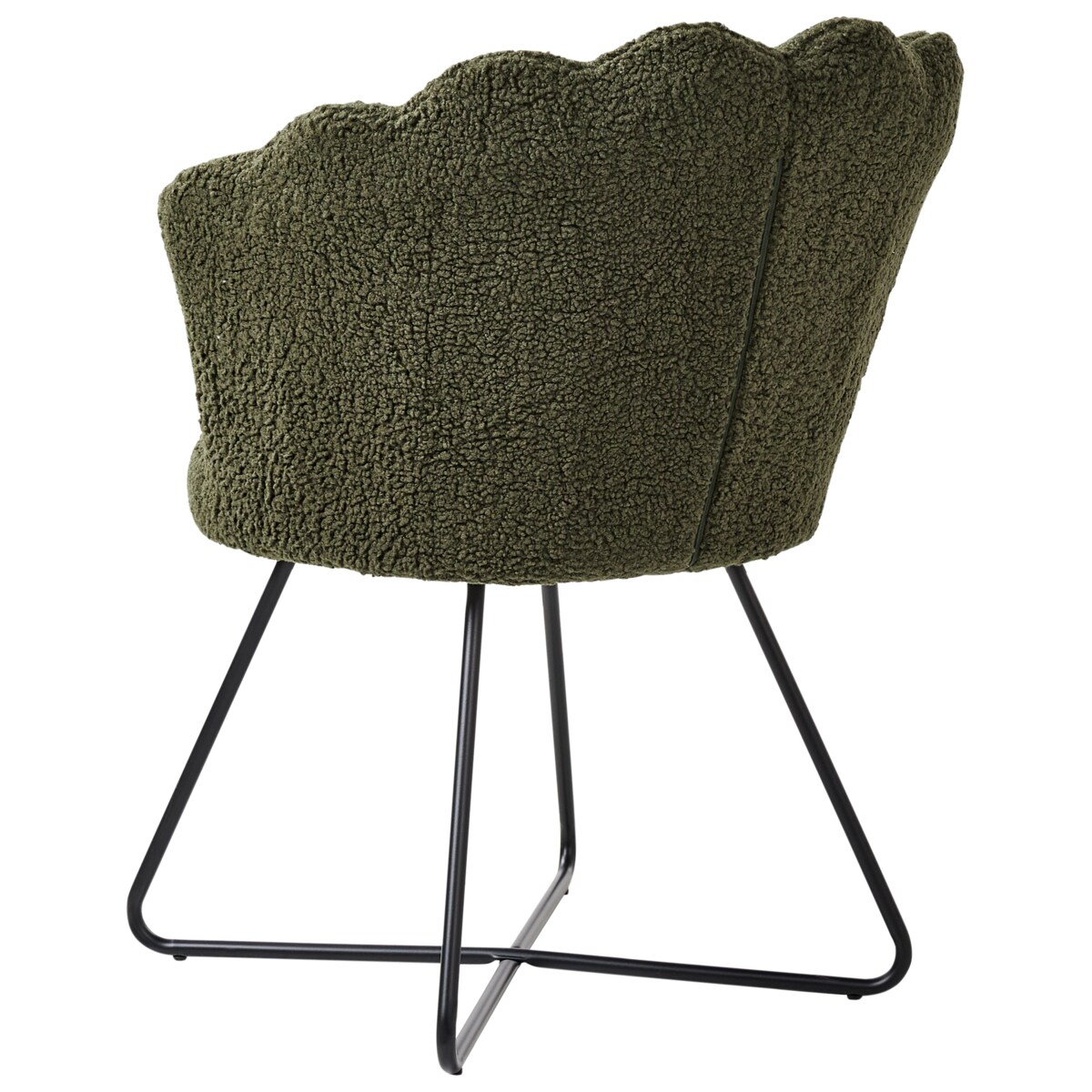 Fotel LOVELOCK Boucle Ciemnozielony