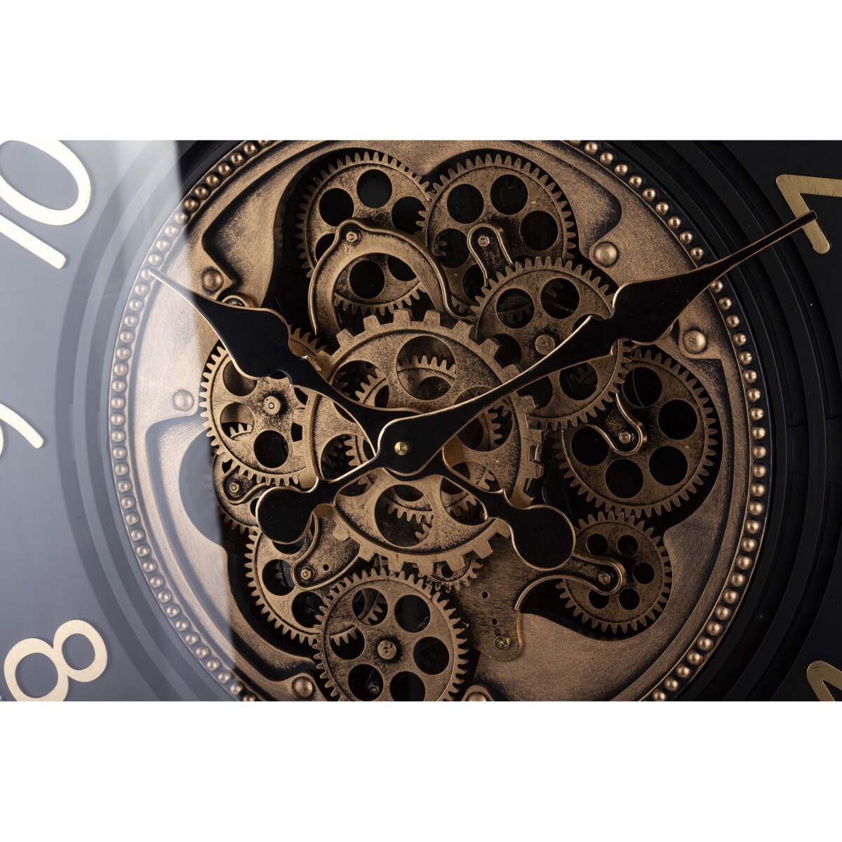 Zegar ścienny metalowy 70x70x9 cm OROGLIO niebieski