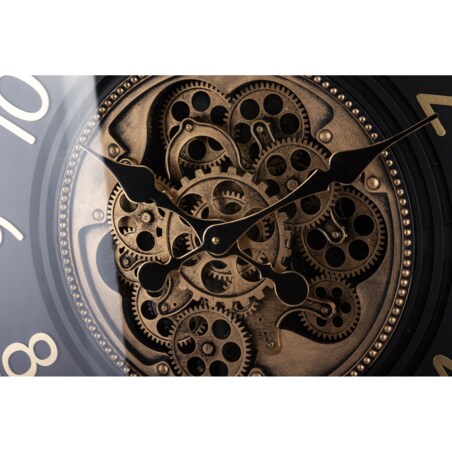 Zegar ścienny metalowy 70x70x9 cm OROGLIO niebieski