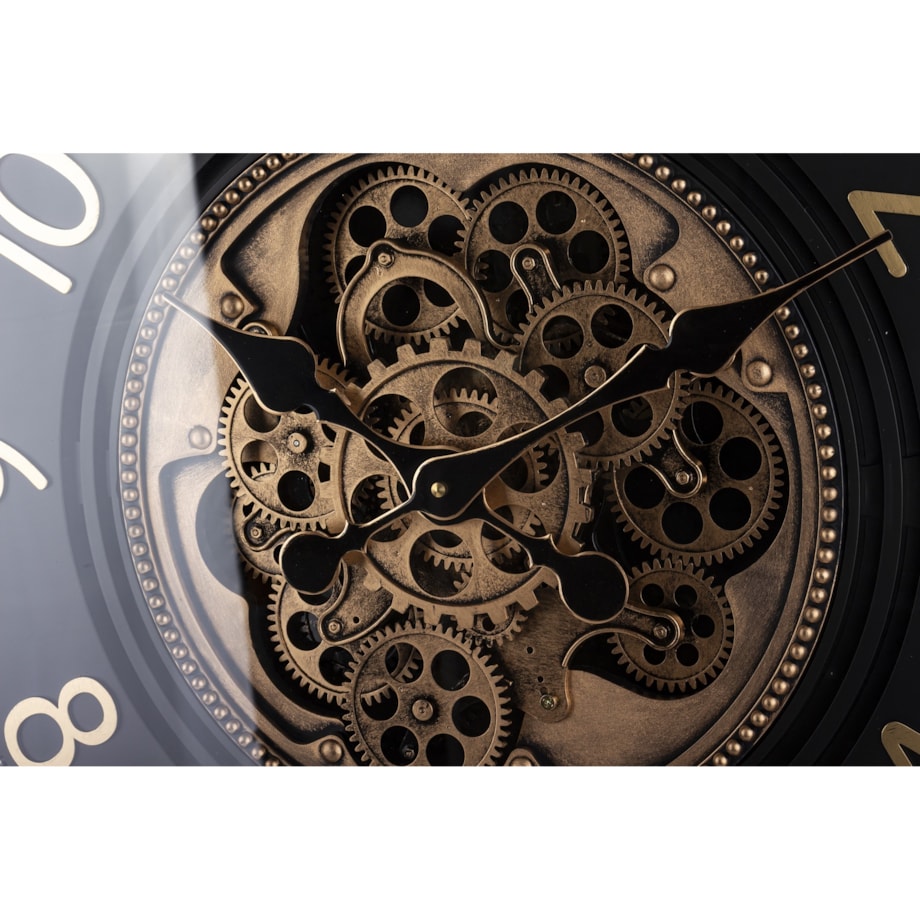 Zegar ścienny metalowy 70x70x9 cm OROGLIO niebieski