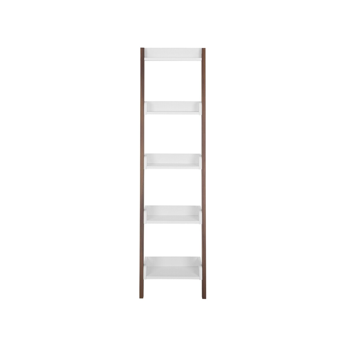 Regał drabina 5 półek ciemne drewno z białym MOBILE DUO