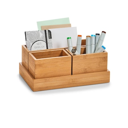 Pojemniki do przechowywania, organizery, 100% bambus - 4 elementy w komplecie, ZELLER