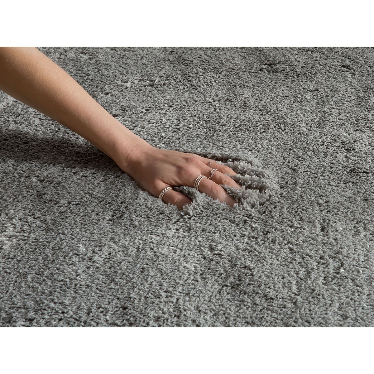 Dywan shaggy 140 x 200 cm szary EVREN
