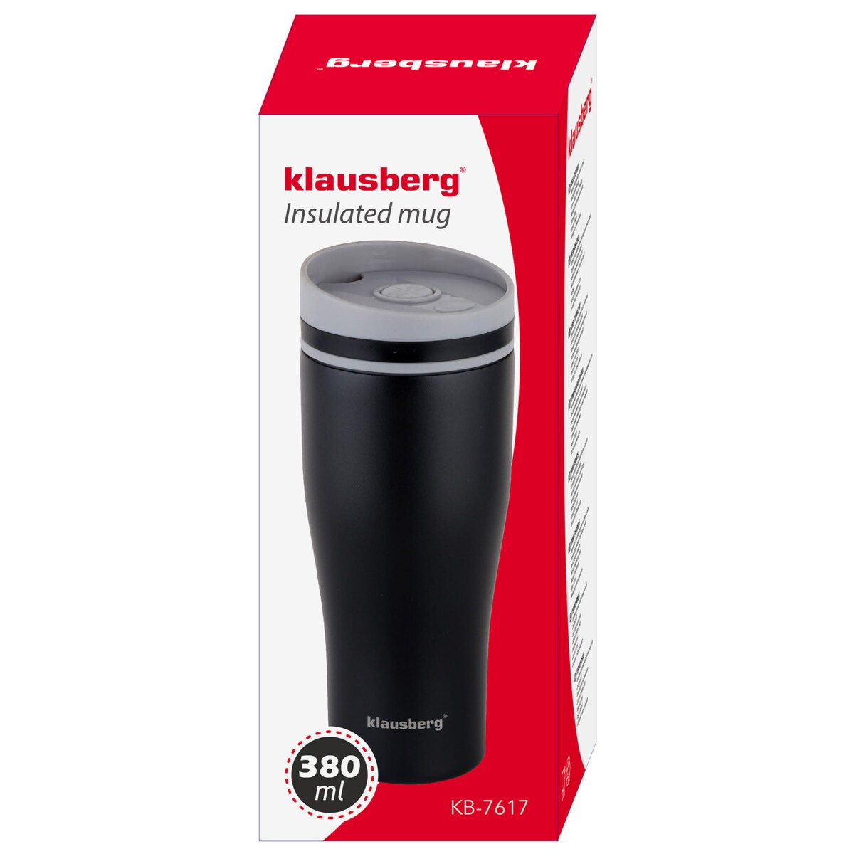 Kubek termiczny 380ml KLAUSBERG czarny
