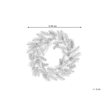 Dekoracyjny wieniec świąteczny ze światełkami 45 cm zielony ALBINI