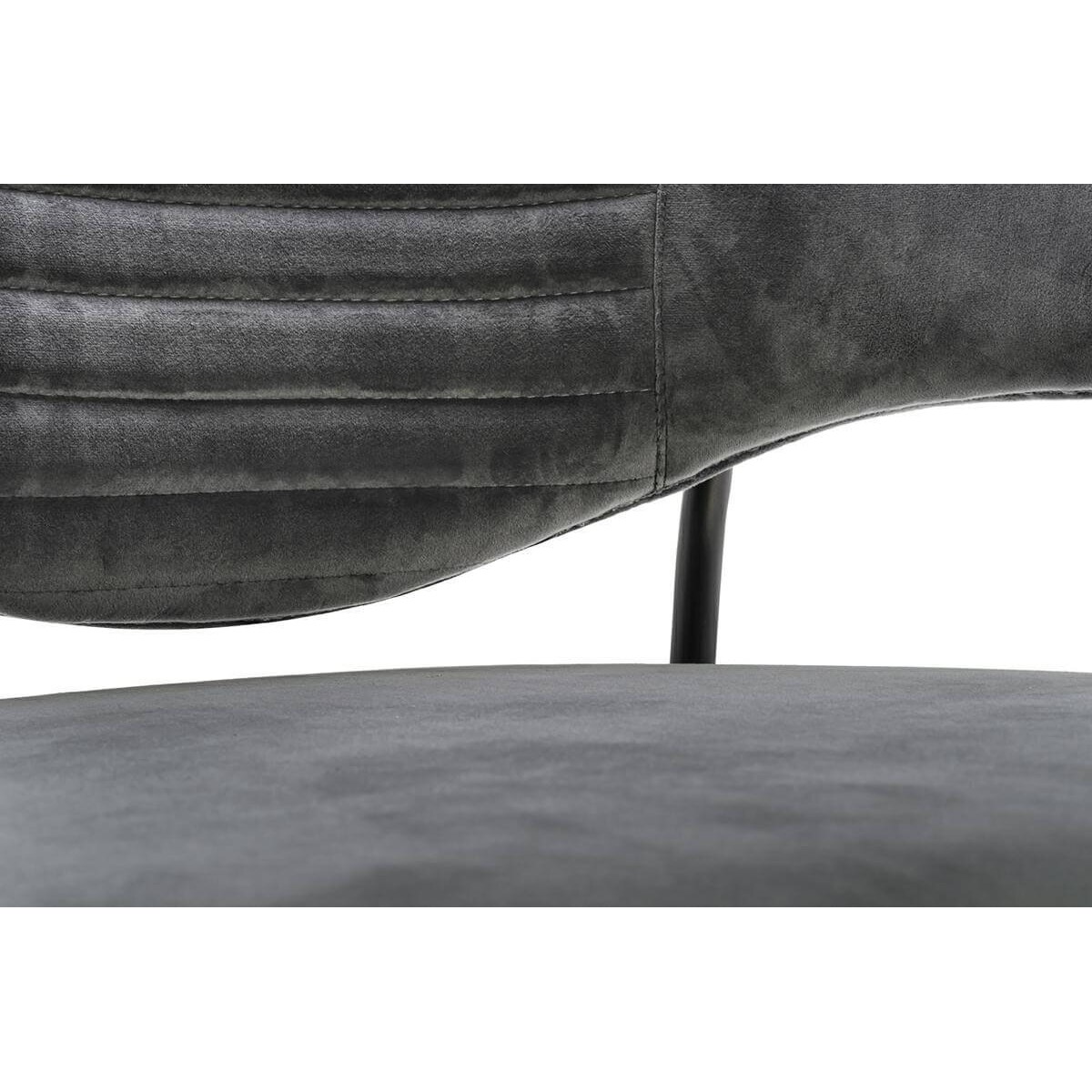 Jadalniane krzesło nowoczesne NAOMI welur ciemnoszare czarne