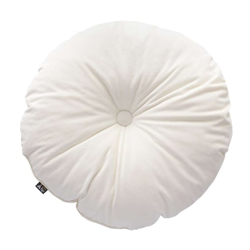 Poduszka Candy Dot, śmietankowa biel, 37 cm, Posh Velvet