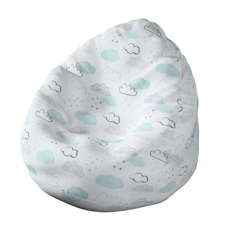 Worek do siedzenia Bowli, ecru-niebieski, Ø80 x 115 cm, Magic Collection