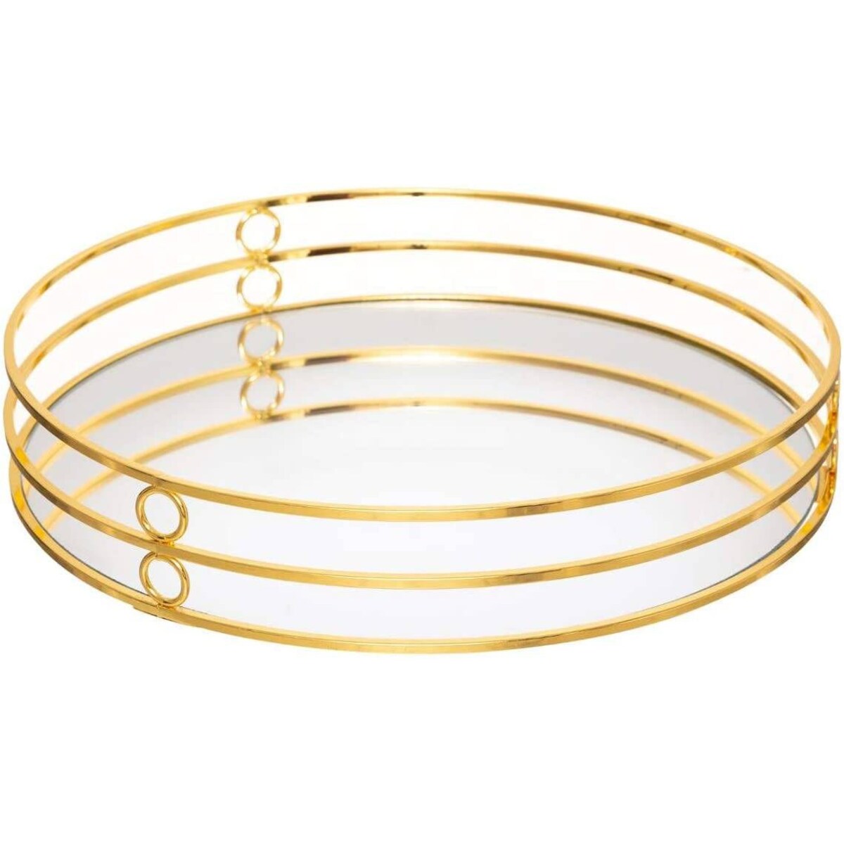 Taca lustrzana FEEL, 2 sztuki, kolor złoty, metal